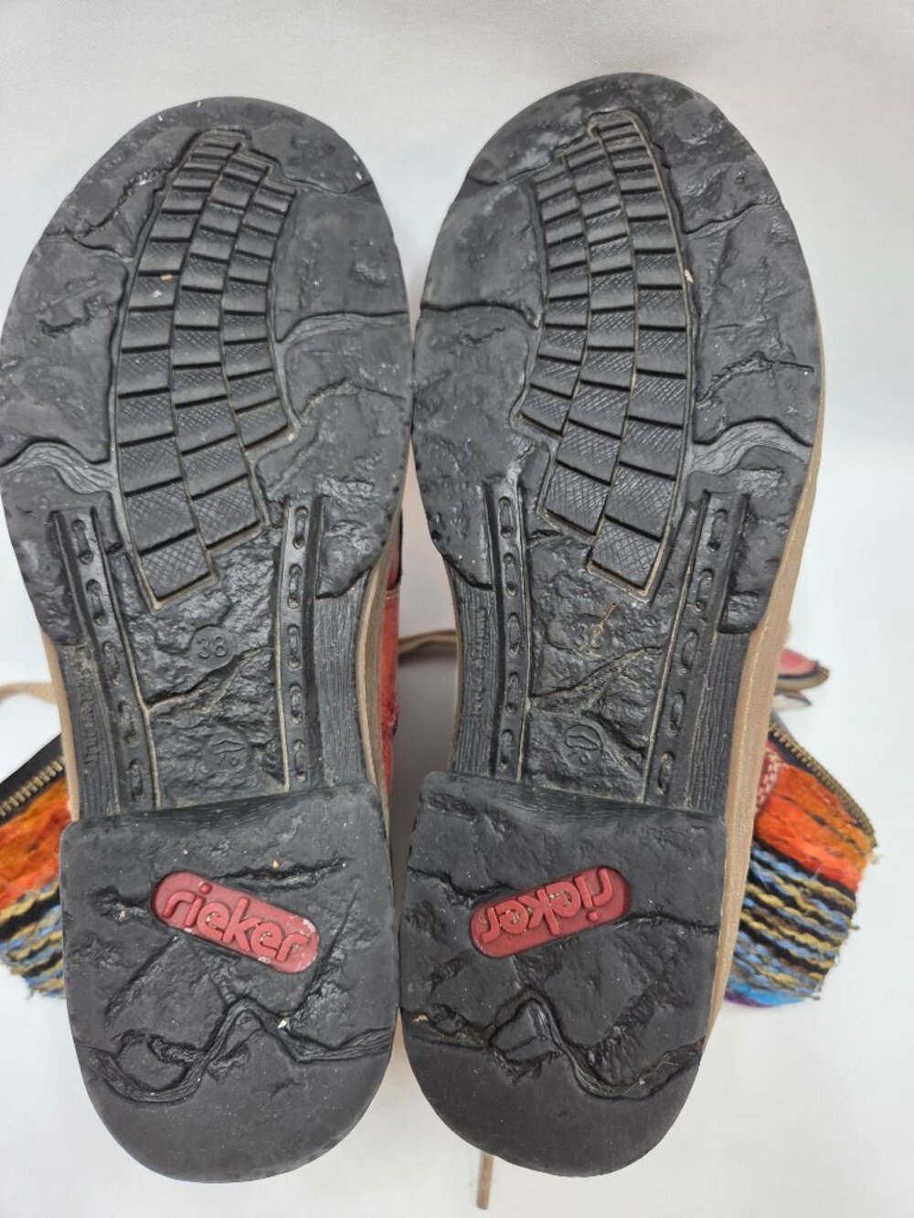 Rieker ankle boots EURO size 38 Double Zip and Laces - Picture 9 of 12